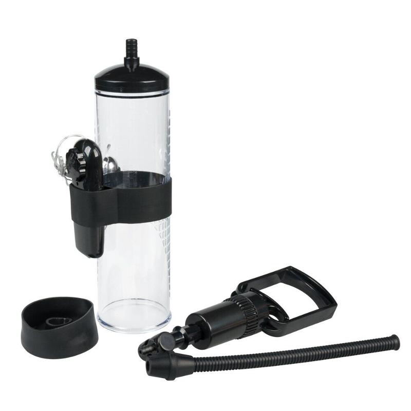 Вакуумная помпа с вибрацией Powerpump MAX Vibrating - Black&Clear