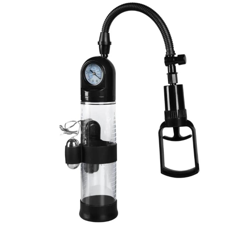 Вакуумная помпа с вибрацией Boss Series: Powerpump MASTER Vibrating - Black&Clear