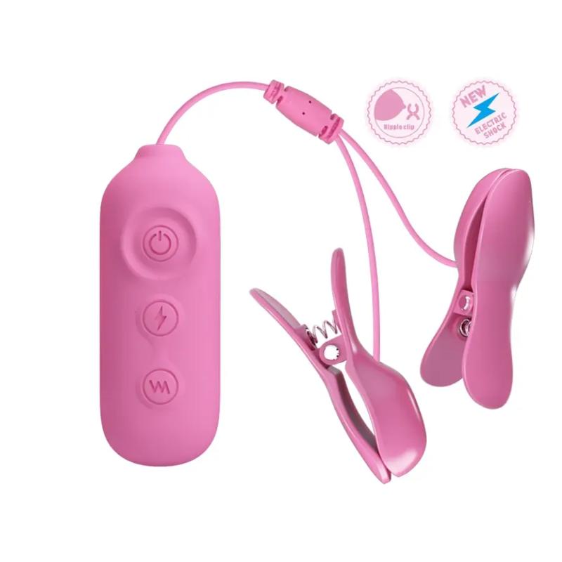 Электростимулятор для груди PRETTY LOVE - Nipple Clip 7 режимов вибрации, 3 режима электростимуляции