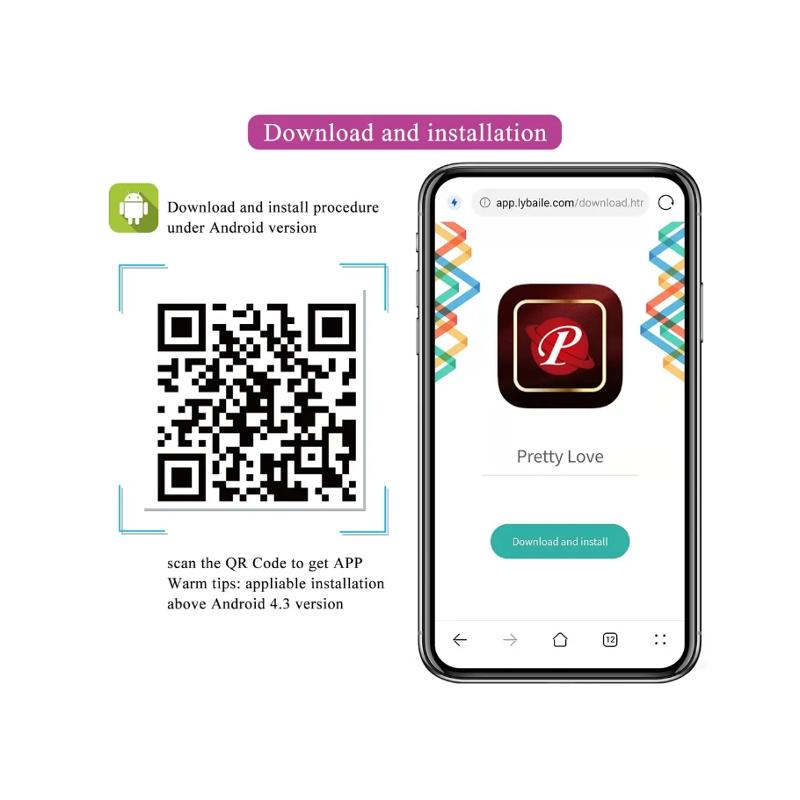 Виброяйцо серии Pretty Love ABNER 12 APP