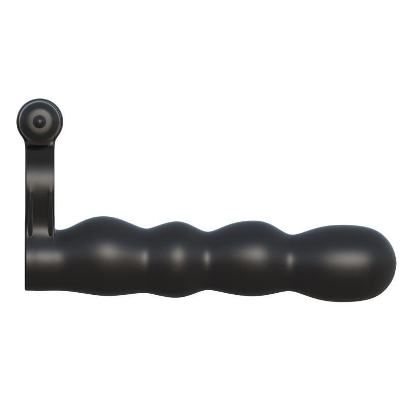 Насадка на член для двойного проникновения с виброкольцом Posable Partner Double Penetrator