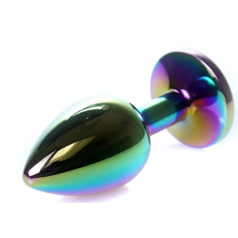 Анальная пробка Boss Series - Jewellery Multicolour PLUG Clear S