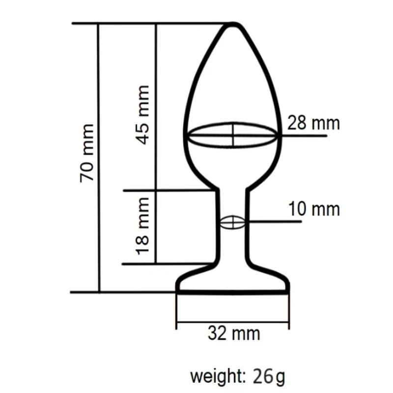 Силиконовая анальная пробка EGZO - Silicone Black Round Plug Rose, size S