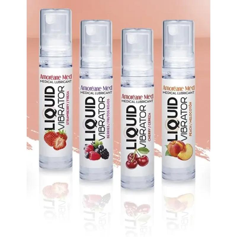 Стимулирующий лубрикант от Amoreane Med: Liquid vibrator - Cherry ( жидкий вибратор ), 10 ml