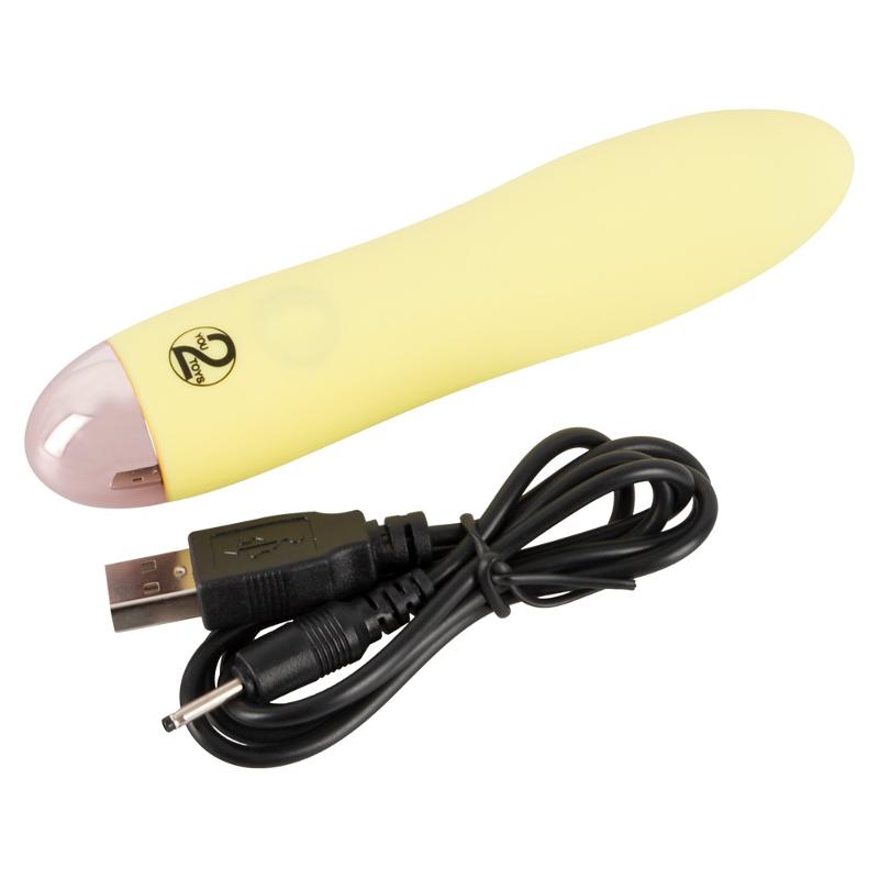 Желтый мини-вибратор Cuties Mini Vibrator с 7 различными вибрационными режимами