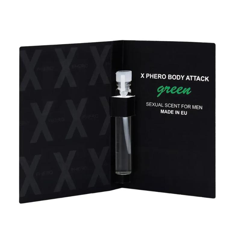 Духи с феромонами для мужчин X phero Men Green Body Attack, 1 ml