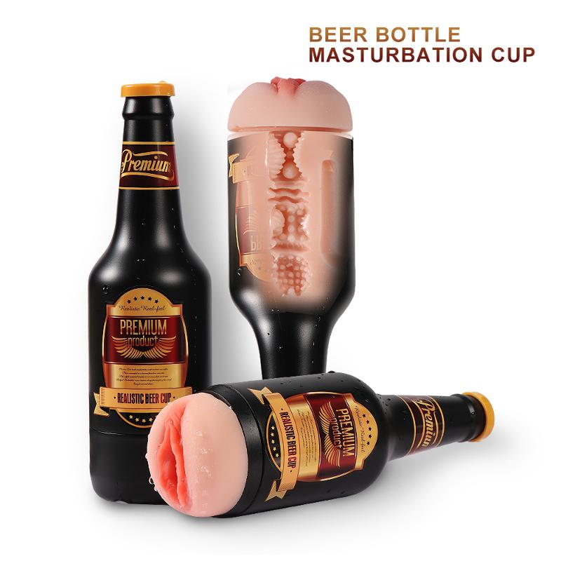 Мастурбато- вагина бутылка Beer bottle masturbation Cup без вибрации телесный