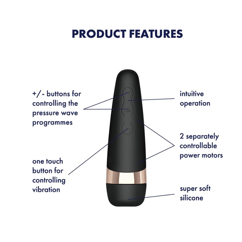 Вакуумный клиторальный стимулятор Satisfyer Pro 3 Vibration 10 режимов вибрации и 11режимов вакуума