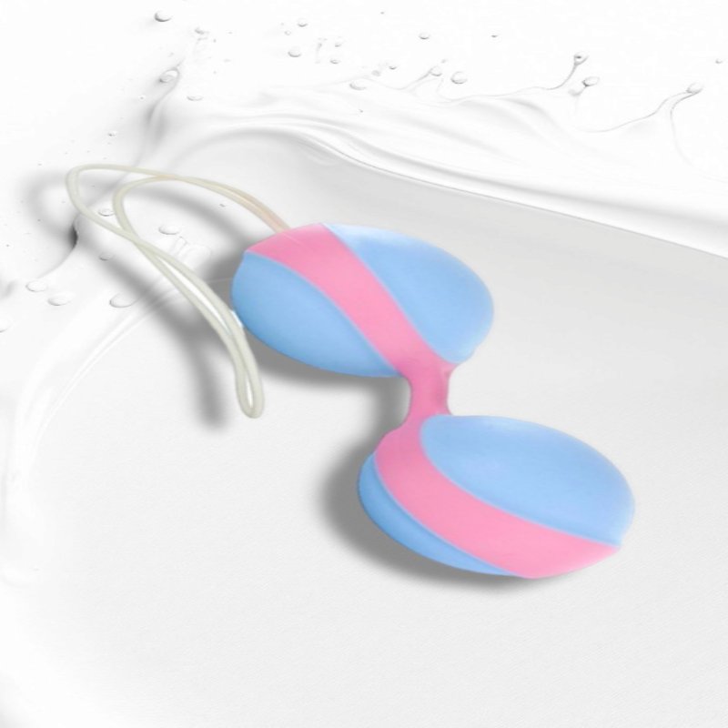 Вагинальные шарики Amor Gym Balls blue-pink - зображення 1