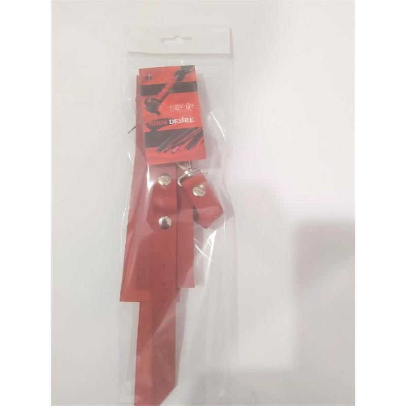 Премиум наручники из натуральной кожи Soft Skin BDSM Desire красный