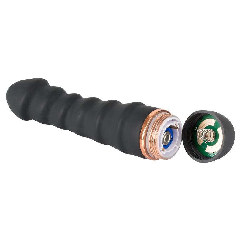 Черный бархатистый вибратор Bendy Ripple Vibrator с 20 режимами вибрации