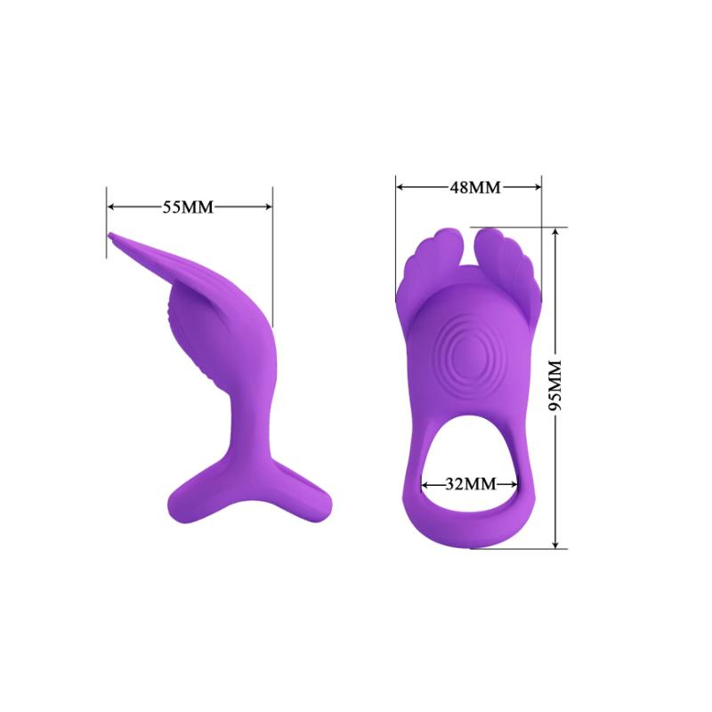 Эрекционное кольцо Pretty Love - Vibration Penis Ring SILAS Purple
