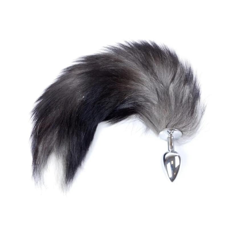 Анальная пробка ( размер S ) с хвостом Boss Series - Fox TAIL Black XXL