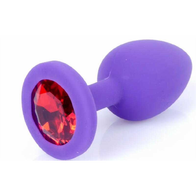 Силиконовая анальная пробка Boss Series - Jewellery Purple Silicon PLUG Small Red S