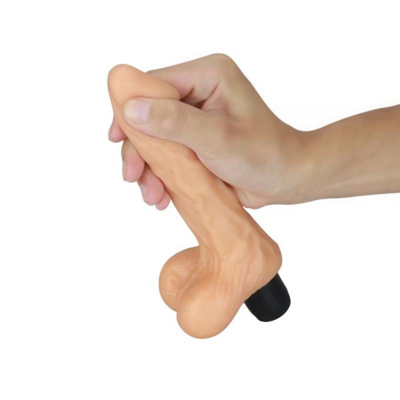 Упругий реалистичный вибратор 8'' Real feel, Flash