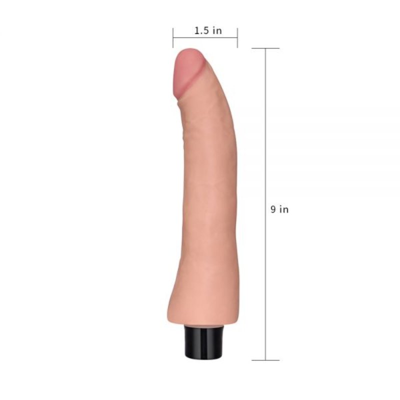 Вибратор с оригинальной формой изгиба 9" Real Softee