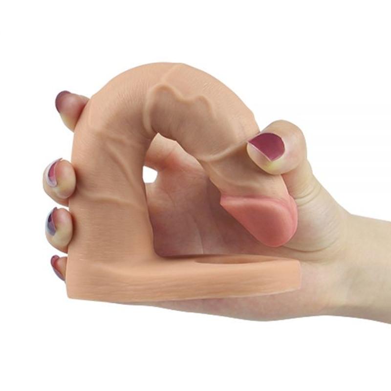 Телесная насадка для двойного проникновения 7" The Ultra Soft Double