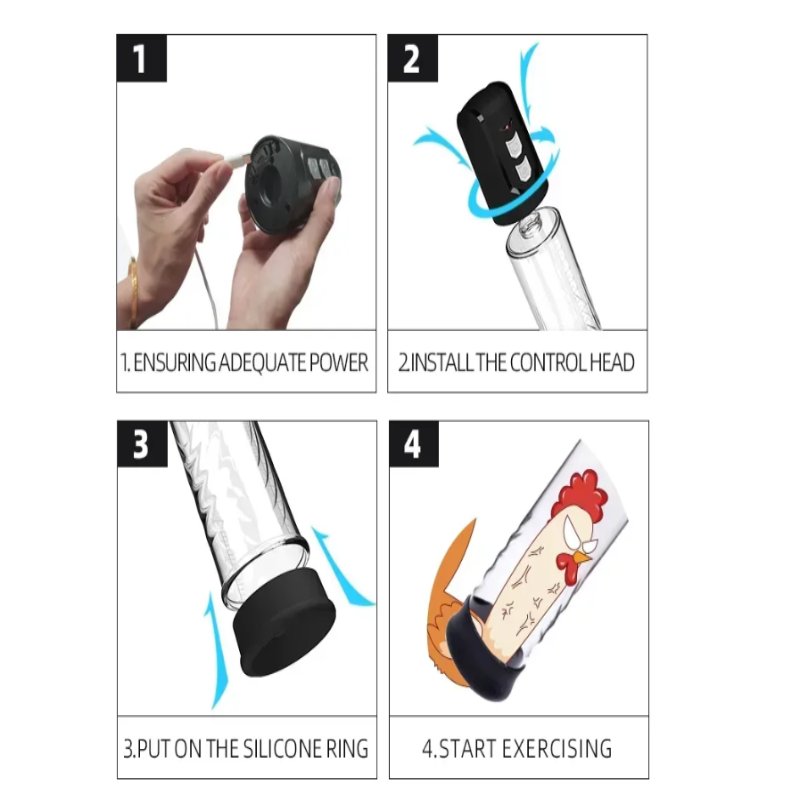 Автоматическая вакуумная помпа с зарядкой от USB CANWIN Penis Pump - P402AU
