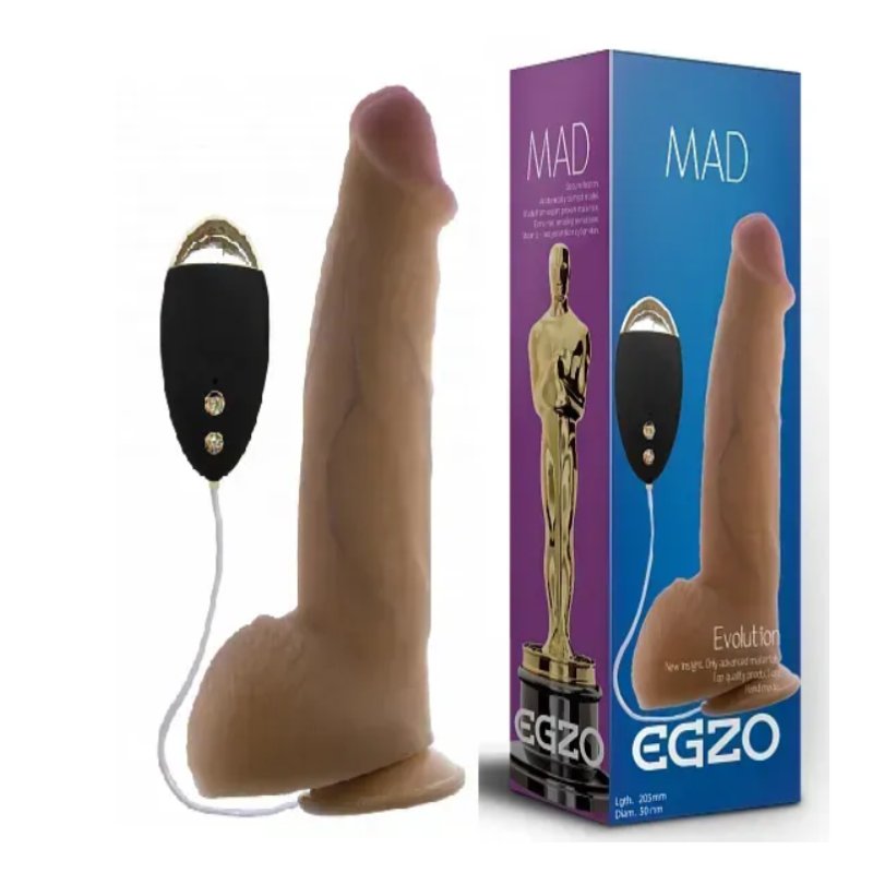 Вибратор на присоске EGZO Ciberskin DVR002 ( 20,5 см х 5 см ) - зображення 1