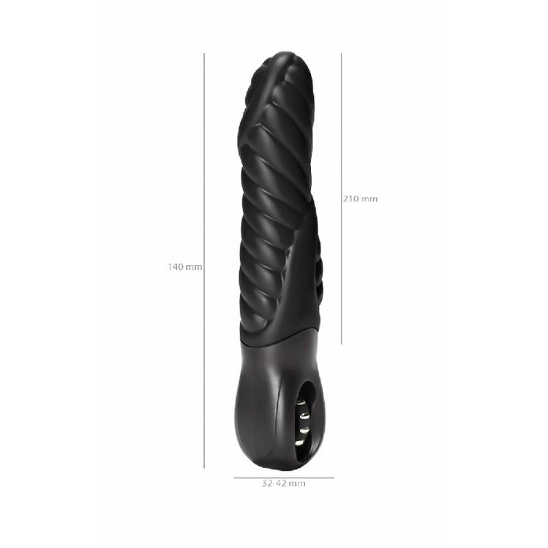 Рельефный вибратор Amor Big Herkules Black (Приложение НЕ Функционирует!)