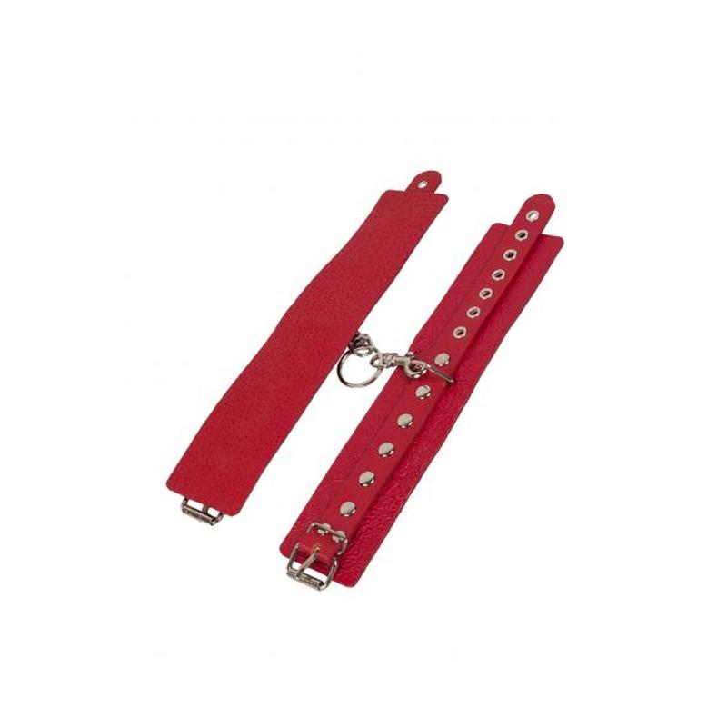 Наручники Leather Restraints Hand Cuffs, Red