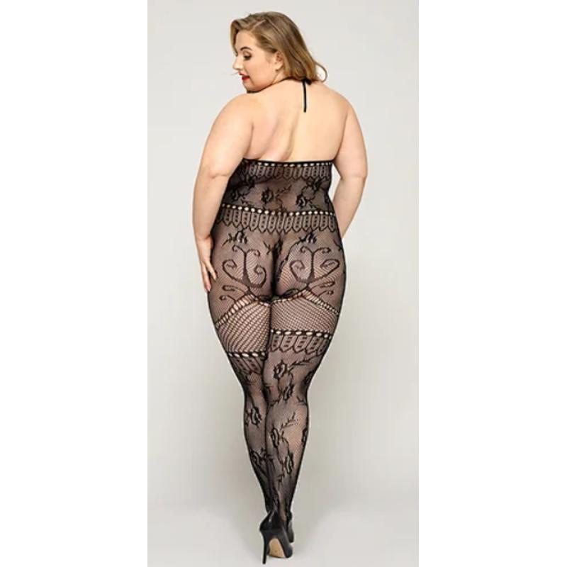 Бодистокинг с чарующими узорами(с доступом) XL/XXL
