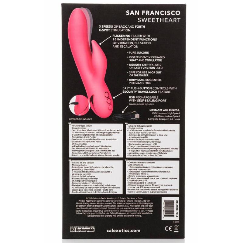 Вибратор-кролик - San Francisco Sweetheart розовый