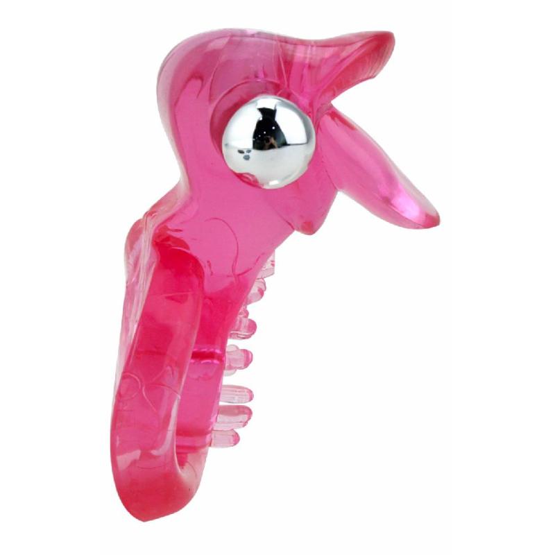 Эрекционное кольцо Pink Erection с вибрацией цвет розовый