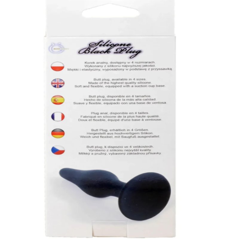 Анальный плаг Silicone Plug Black - Small, BS6400092