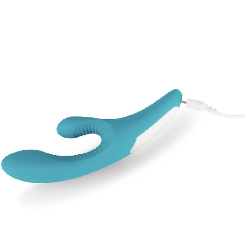 Вибратор-кролик - Clitoral Stimulator бирюзовый