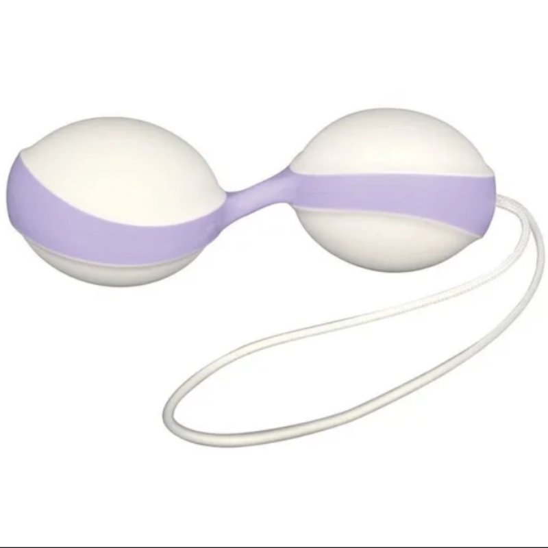Вагинальные шарики Amor Gym Balls white-lilac - зображення 1