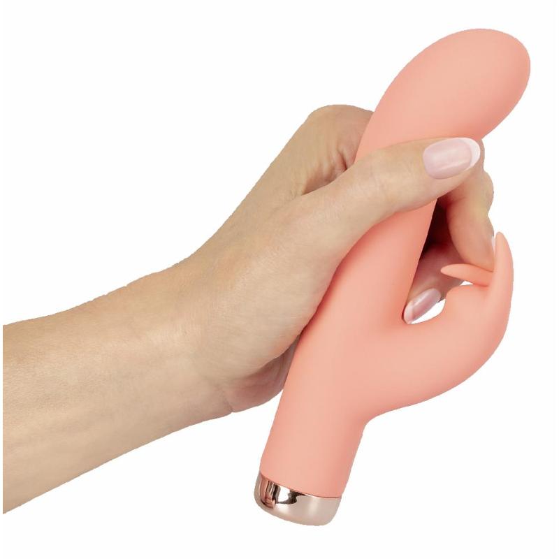 Вибратор-кролик Mini Rabbit Vibrator персикового цвета