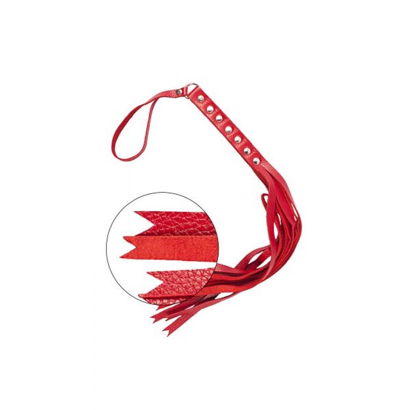 Флогер натуральная кожа, Red