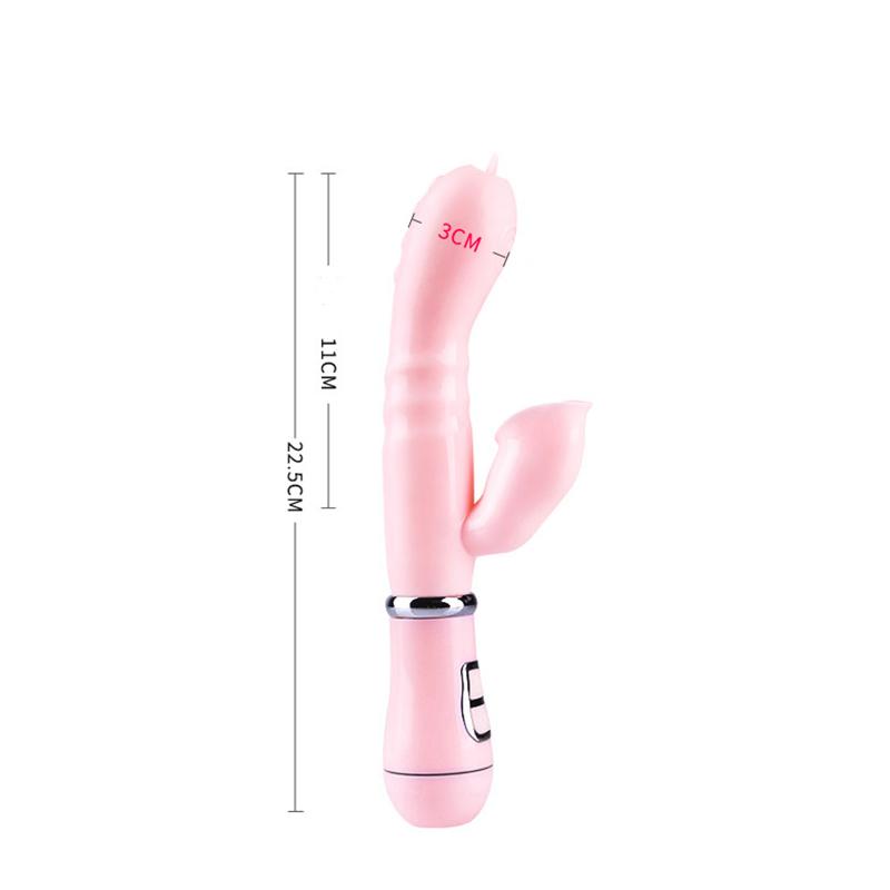 Вибратор-кролик "Vibro licking", 12 режимов вибрации, цвет розовый