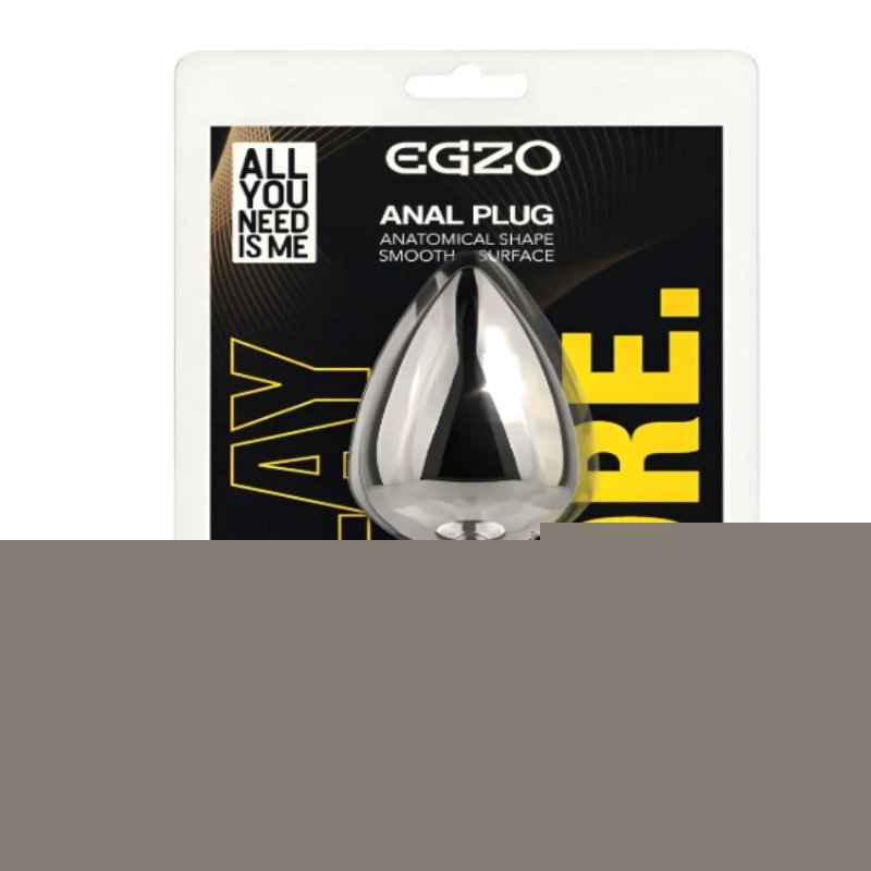Анальная пробка с кристаллом EGZO - Silver Round Plug Rainbow size M