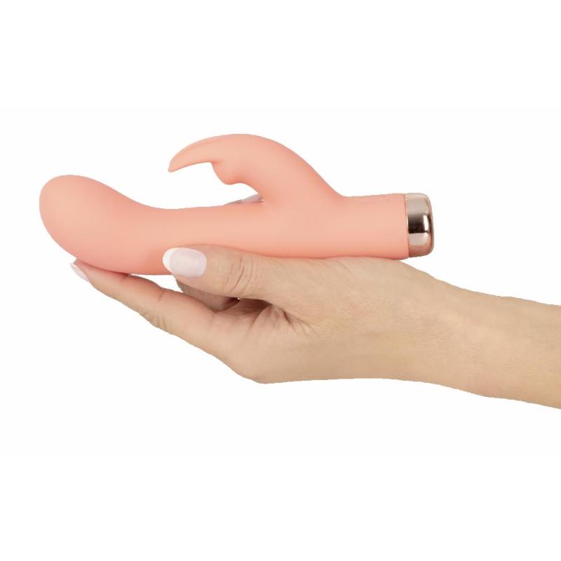 Вибратор-кролик Mini Rabbit Vibrator персикового цвета