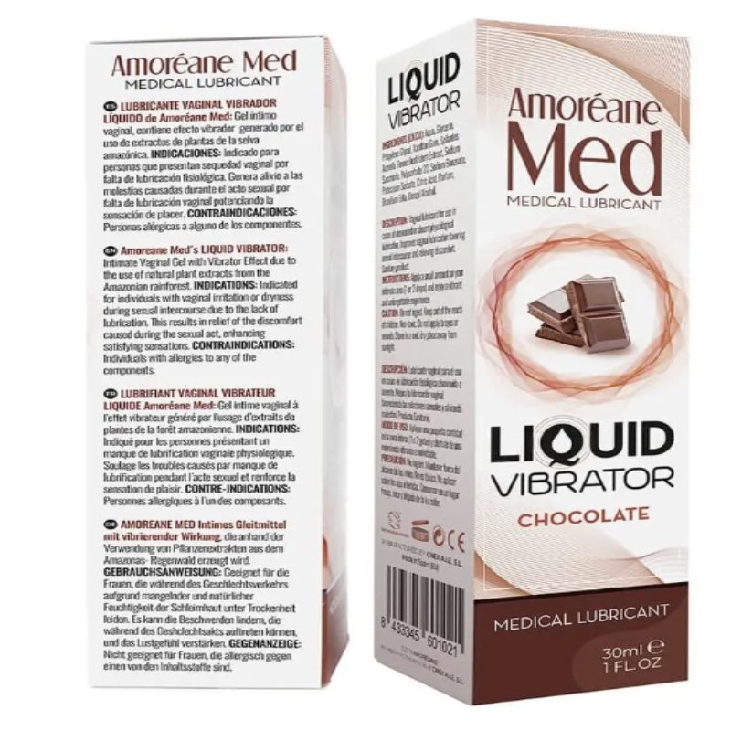 Стимулирующий лубрикант от Amoreane Med: Liquid vibrator - Chocolate ( жидкий вибратор ), 30 ml