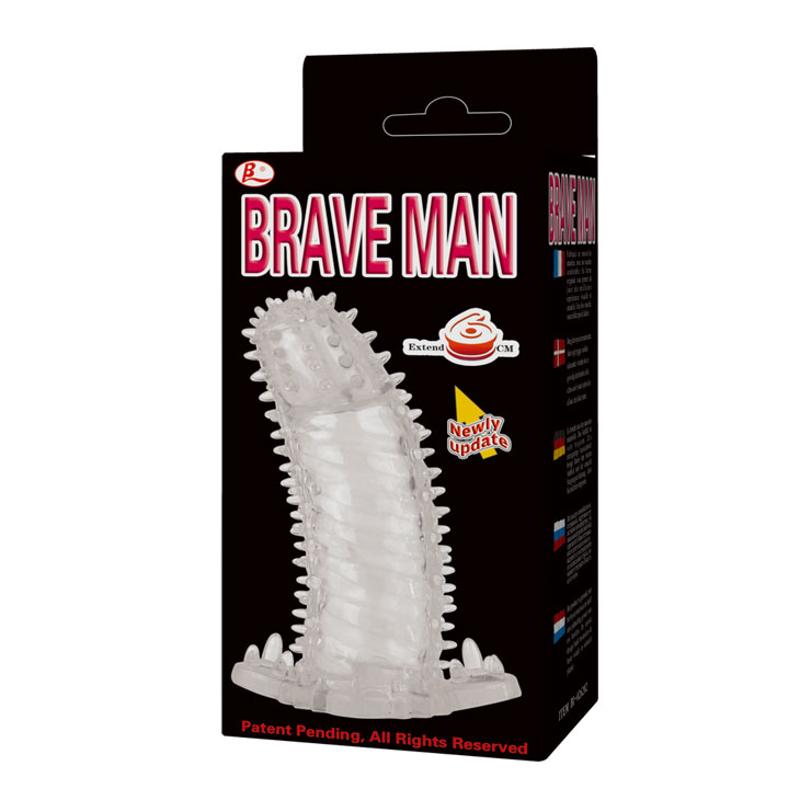 Насадка на член Brave Man рельєфна без вибрации