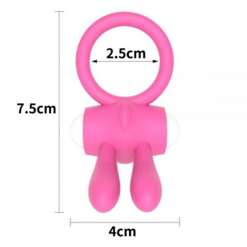 Эрекционное виброкольцо Power Clit Cockring, Pink