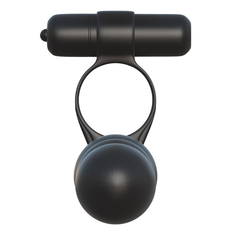 Насадка на член для двойного проникновения с виброкольцом Posable Partner Double Penetrator