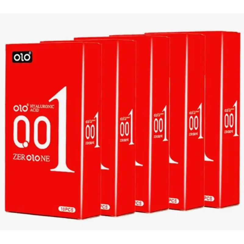 Презервативы латексные OLO 0,01 с разогревающим эффектом (упаковка 10 шт)