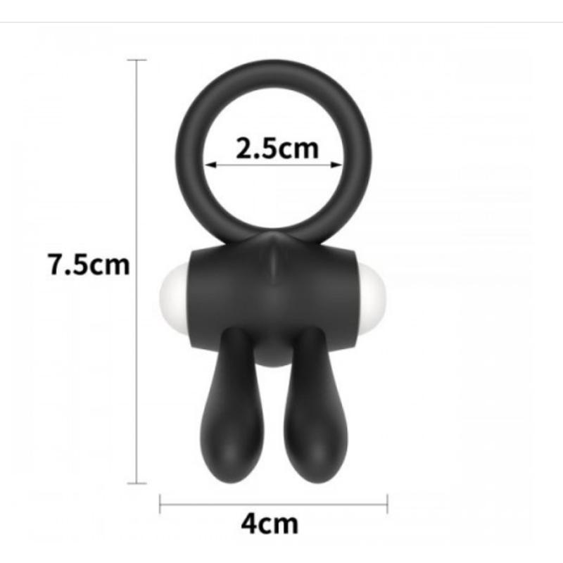 Эрекционное виброкольцо Power Clit Cockring, Black
