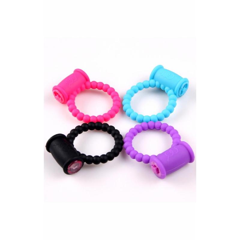 Эрекционное виброкольцо - Beads Ring фиолетовый