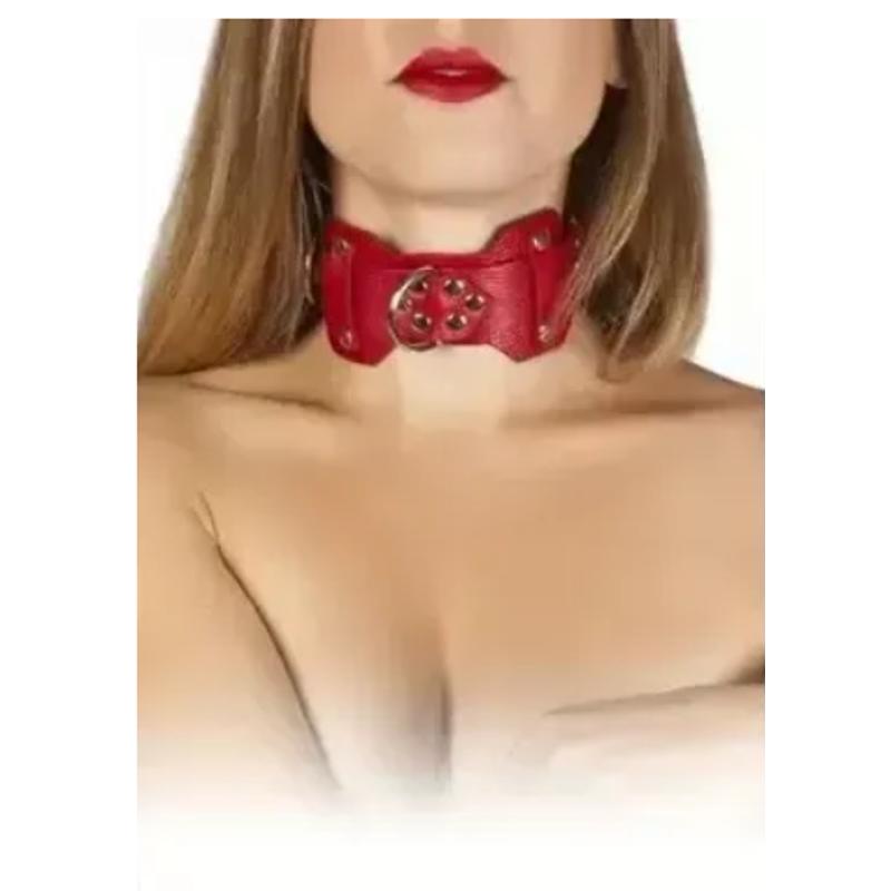 Ошейник VIP Leather Collar, RED