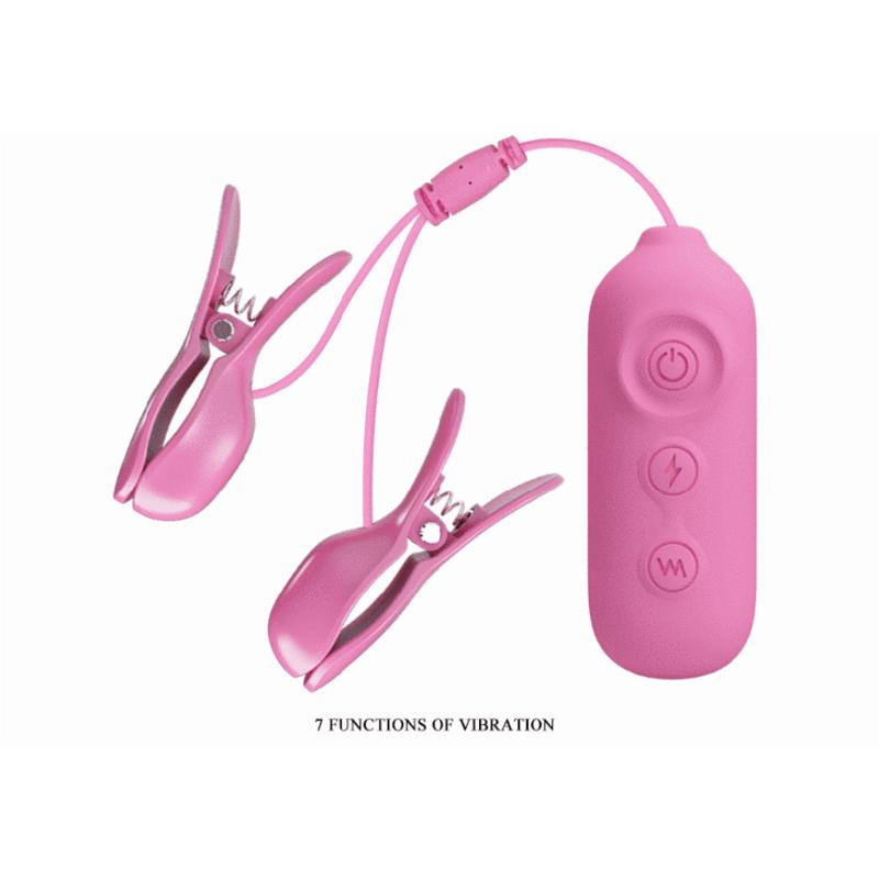 Электростимулятор для груди PRETTY LOVE - Nipple Clip 7 режимов вибрации, 3 режима электростимуляции