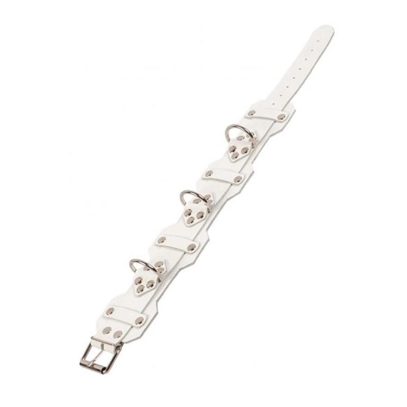 Ошейник VIP Leather Collar, White