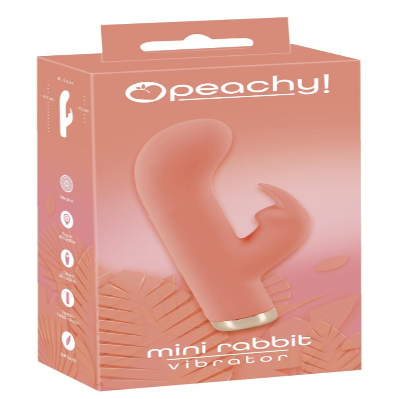 Вибратор-кролик Mini Rabbit Vibrator персикового цвета - зображення 1