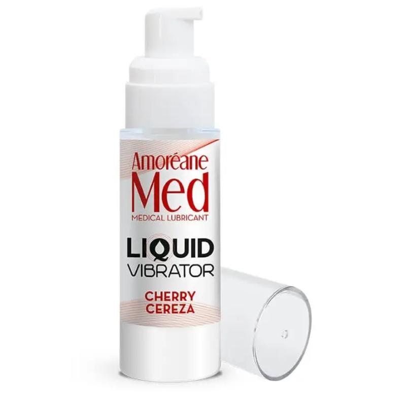 Стимулирующий лубрикант от Amoreane Med: Liquid vibrator - Cherry ( жидкий вибратор ), 30 ml