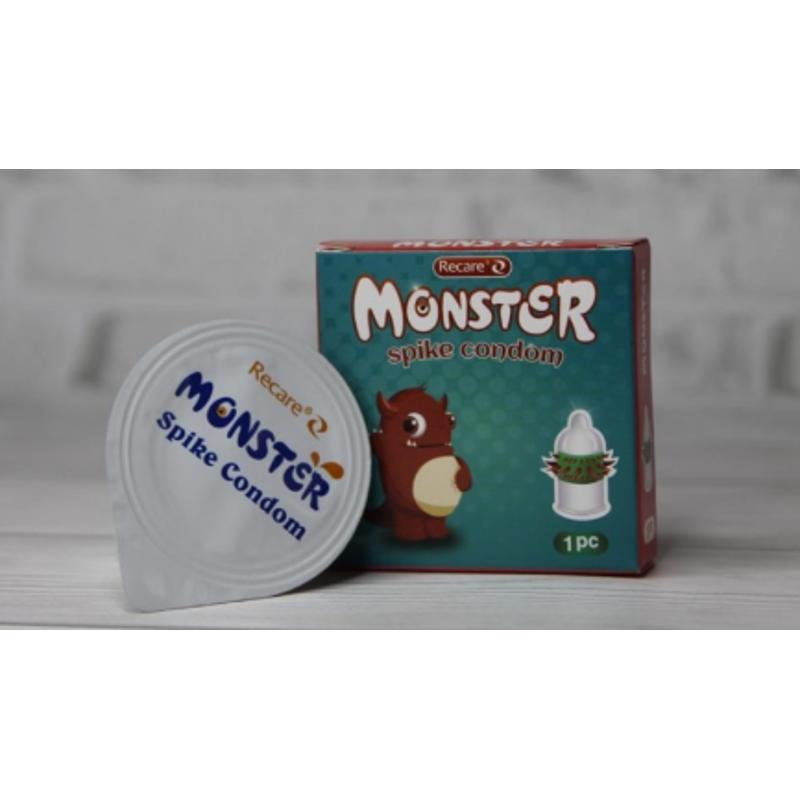 Презерватив Recare MONSTER Green+Red Wink (1шт)