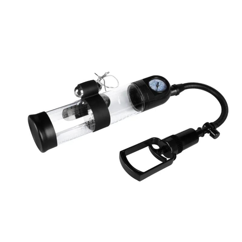 Вакуумная помпа с вибрацией Boss Series: Powerpump MASTER Vibrating - Black&Clear